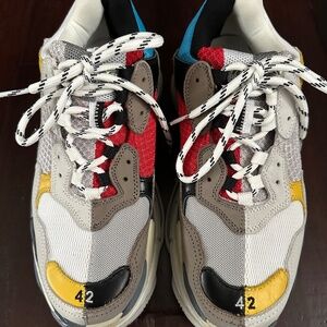 Balenciaga Triple S Sneakers Size  EUR 42 US 9 Multi Color Excellent Condition